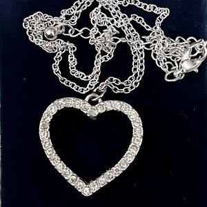 Cubic zirconia heart necklace